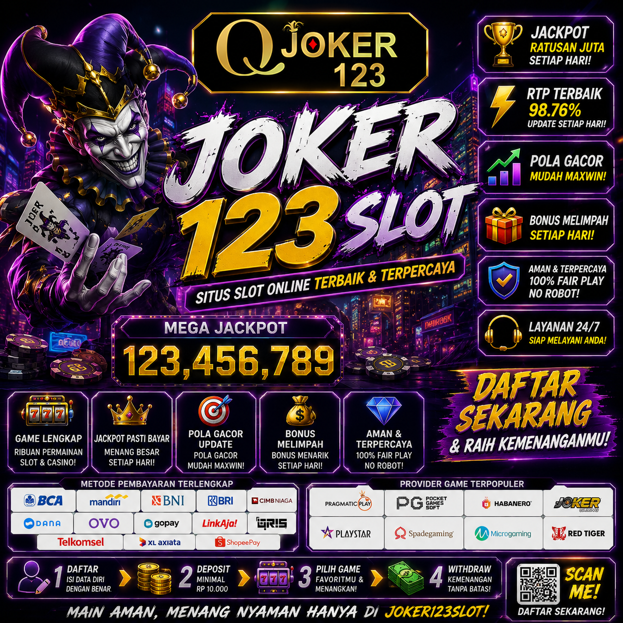 QJOKER123 # Joker123Slot Situs Taruhan Aman Tanpa Hambatan Jackpot Melimpah 