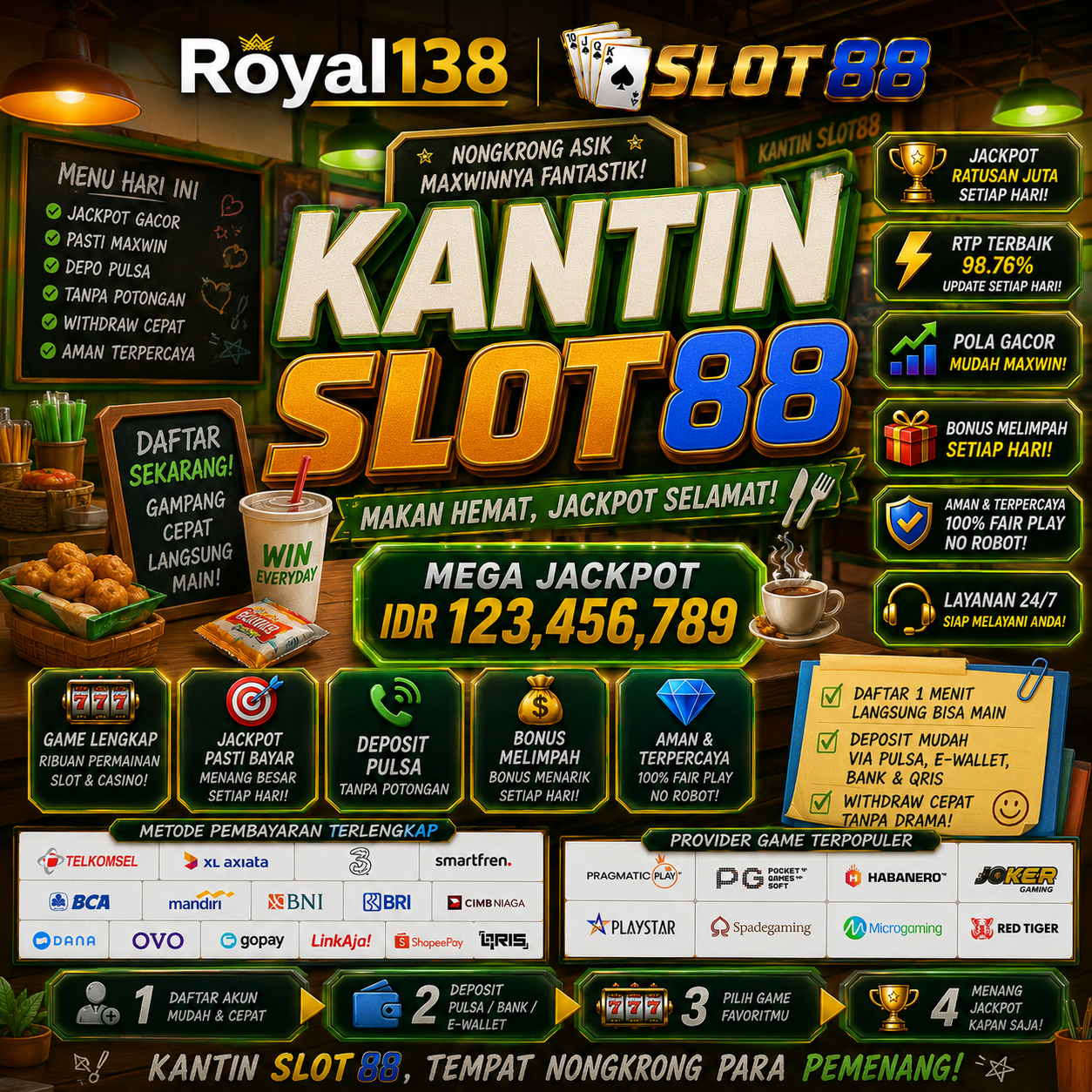 SLOT88 # Kantin Slot88 Agen Taruhan Server Internasional Terkini Tempat Berburu Jackpot  