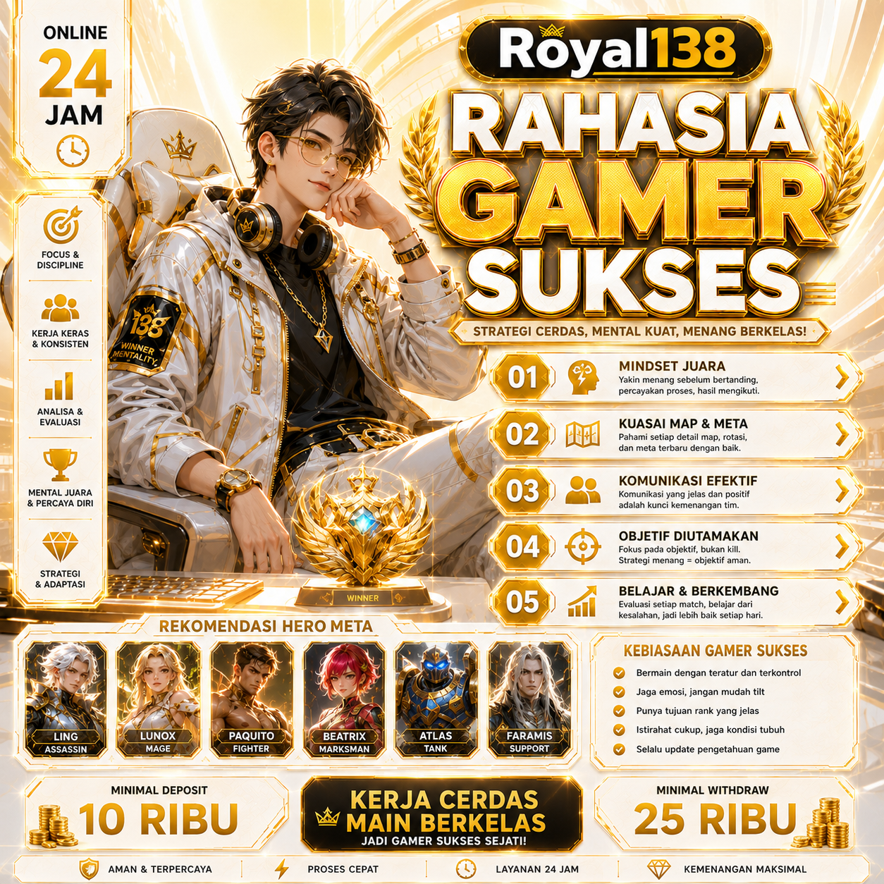 ROYAL138 # Rahasia Gamer Sukses Strategi Jitu Kuasai Mindset Juara # laram